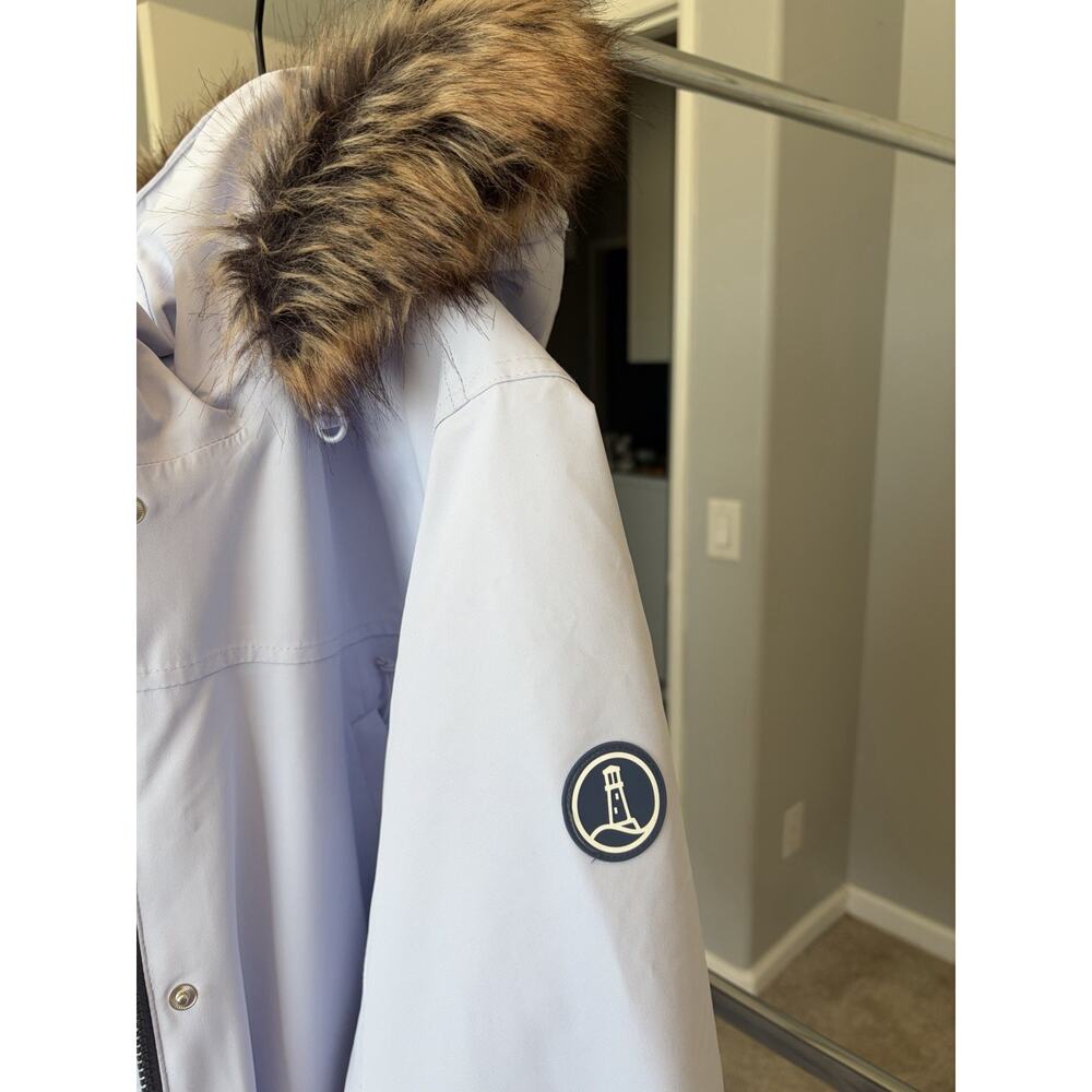 NWT Lands' End Women's 3X Expedition Faux Fur Hooded Down Parka Coat - Picture 5 of 16